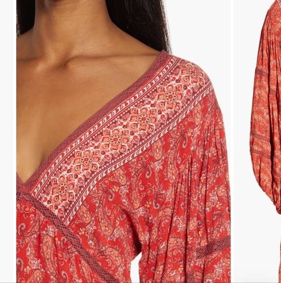 Area Stars His Mix Print Long Sleeve Dress M - Picture 4 of 15